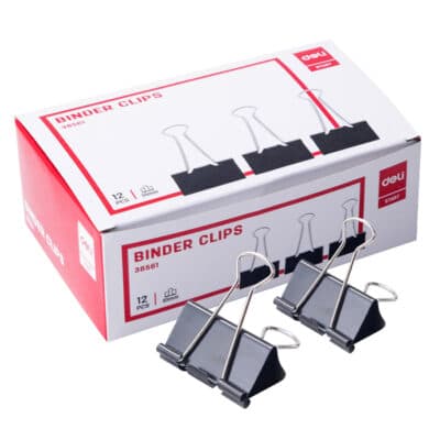 Kẹp bướm 51mm Deli E38561 – Lò xo thép đàn hồi tốt kẹp dày tài liệu