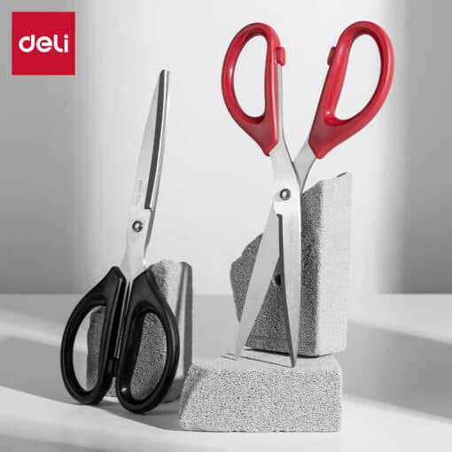 Kéo văn phòng Deli E6010 – Lưỡi thép không gỉ cắt bén ngọt êm tay